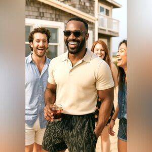 BOOHOOMAN: Black and Gray Patterned Men’s Shorts